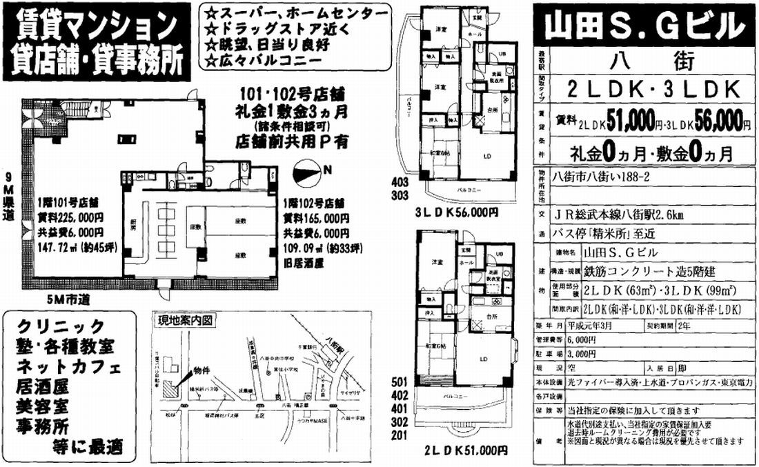 八街市八街い1 2 八街駅 山田ｓｇビルの賃貸事務所 貸事務所 貸店舗の詳細 テナント Biz